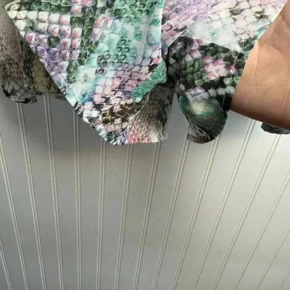 Show Me Your Mumu Colorful Snake Print Back Tie Romper XS M36 - Picture 8 of 9